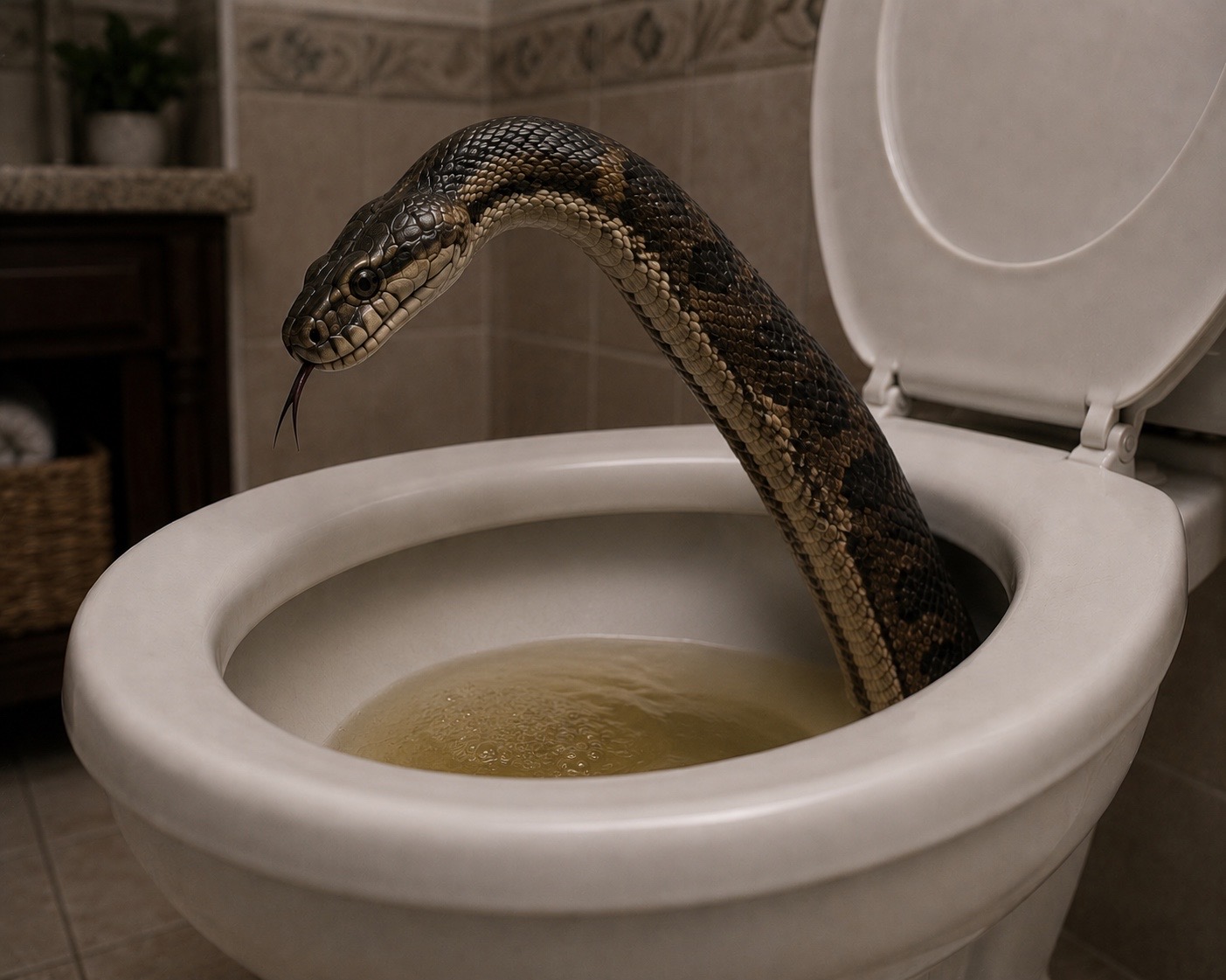 تفسير رؤيا تبول ثعبان 🐉